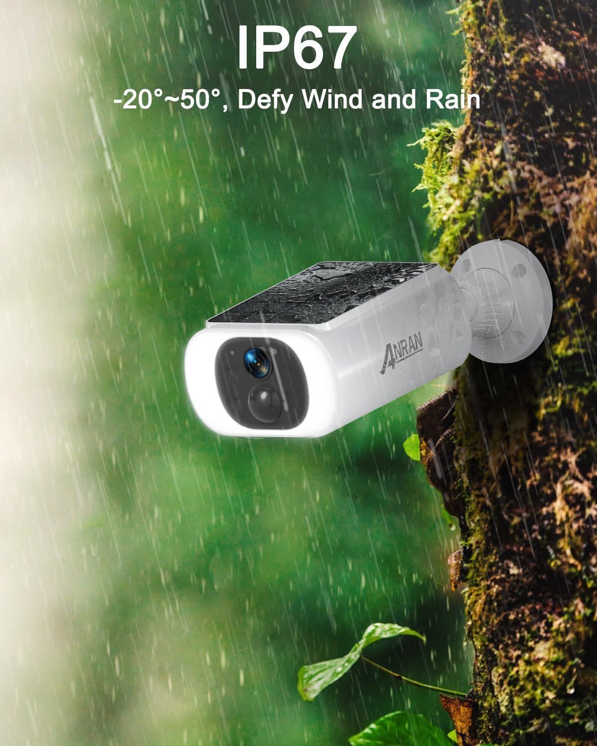 ANRAN 2K Solar Security Cameras Wireless Outdoor