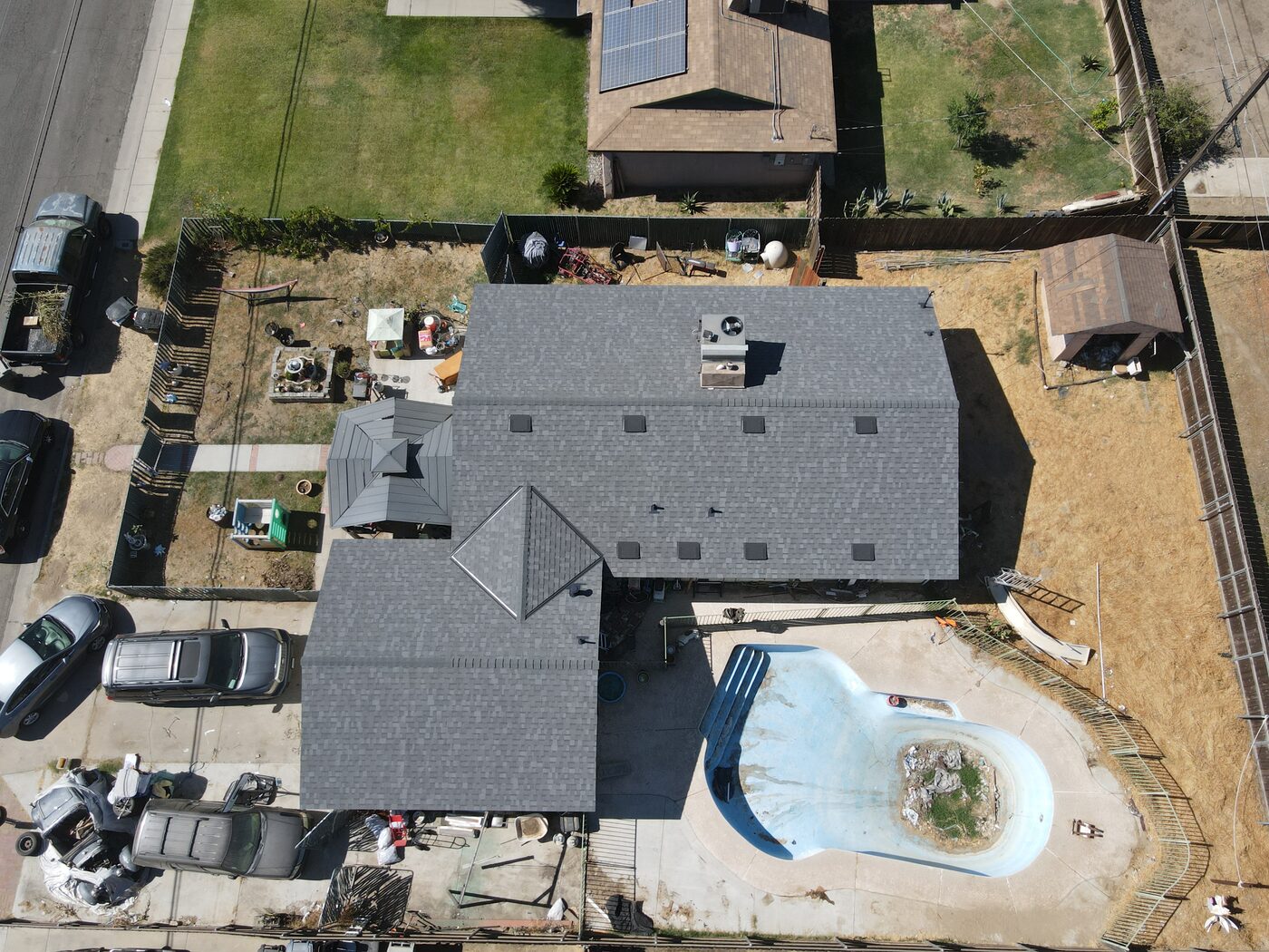 Completed roofing project on a Central Valley home